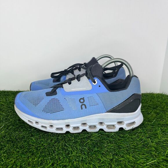 On Running Cloudstratus Marina Blue Magnet Grey Shoe Women’s Sneaker Size 8.5 - Picture 1 of 8